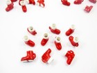 10 Christmas Santa Socks Dollhouse Miniature Ceramic Vase Cup Mug Garden 15997 