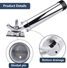 4x 316 Stainless Steel Adjustable Boat Fishing Rod Holder Round Base Deck Mount