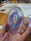 Vintage Westmoreland Light Blue Carnival Glass Hen Chicken Nesting Basket   