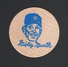 Vintage 1950-60 s New York Yankees Mickey Mantle Rain Check Wooden Nickel