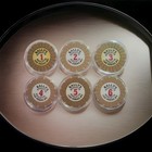 2001 Bally s Las Vegas 6 Vintage Roulette Casino Chips Lot   1-6 Set   Case Rare