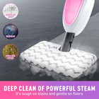 Steam Mop  Detachable Handheld Cleaner With 10-in-1 Multipurpose Pink