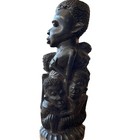 Vintage Makonde African Ebony Wood Sculpture Gulani Tanzania Family Figure Art