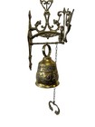 Antique vintage Ornate Brass Monastery Door Bell  11 