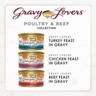 Purina Fancy Feast Gravy Lovers Chicken  Turkey Beef Wet Cat Food-3oz 24ct