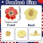 36pcs Poppy Pins veterans Day Lapel Pins Remembrance Day Poppy Flower Brooch Pin