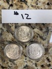 1921 - Bu Morgan Silver Dollars - Lot Of 3 - 90  Silver Coins