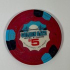 Golden Gate Las Vegas Nevada  5 Casino Chip 1989 Obsolete Gaming Token Poker
