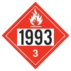 Class 3 Flammable Liquid Placards - 25 Pack  Safety Signage For Hazardous Materi