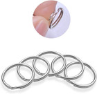 100 Pack 12mm Split Key Rings Metal Keychain Craft Rings Bulk