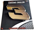Dale Earnhardt Sr Senior  3 Premium Raised Silver Chrome Color Auto Emblem   