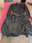 Antique Victorian Black Bodice 42     140  Hem   34  Wasit Skirt Mourning 1800s