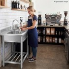 Free Standing Stainless-steel Single Bowl Commercial Kitchen Sink W faucet  
