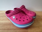Crocs Crocband Unisex Clogs Slip On Water Shoes Hot Pink Blue Mens 8 Womens 10