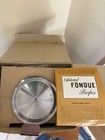 Vintage Viking Stainless Steel 2 Qt  Fondue Set W  6 Teak Forks Original Box
