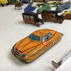 Unbranded Penny Car Tin Litho Orange Taxi Cab 2 25    Or 1 64 Rolling Wheels