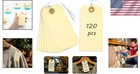 120 Pcs Manila Tags With Wire For Shipping  Crafts  And Inventory Management