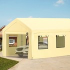 Carport Canopy 8 Legs 10x20ft Car Shelter Tent Sidewalls Steel Frame Heavy Duty