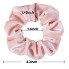 12 Pack Pink Velvet Hair Scrunchies Soft Elastic Ponytail Bands For Women Girls