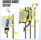 32ft 26ft 20ft Adjustable Volleyball Badminton Combo Set With Net 4 Rackets Ball