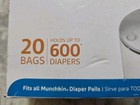 Munchkin   Arm   Hammer Diaper Pail Snap  Seal   Toss    Refill Bags 20 Pack New