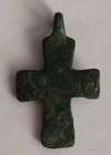 Wearable Ancient Byzantine Bronze Cross Pendant With Saint 1200-1400 Ad