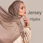 Fashion Modal Cotton Jersey Hijab Scarf Long Muslim Shawl Plain Soft Turban Tie