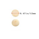 200pcs Half Wood Balls Unfinished Natural Half Ball Split Wood Balls For Diy