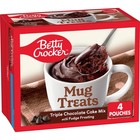  4 Pack  Betty Crocker Mug Treats Triple Chocolate Cake 112 5oz  For Sweet Snack