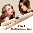 Professional Hair Straightener And Curler 2 In 1 Ceramic Flat Iron Straightener
