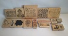 Vintage Rubber Stamps Dots  Hero Art Wood Mounted Lot Of 68 Pieces