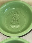 Set Of 4-m  Mouse Dinnerware Collection- Embossed Micky Mouse Bowls Pink   Green