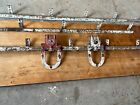 Antique Chippy White Barn Door Rollers  W  6    Pc Of Track