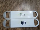 2 Miller Lite Logo Beer Bottle Bartender Speed Bar Opener Rubber Grip Tool Great
