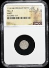 Hungary Geza Ii 1141-1162 Ad Rare Silver Crusaders Denar Medieval Coin  Ngc Au55
