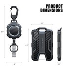 Heavy Duty Retractable Badge Holder Carabiner Id Card Reel Keychain Durable