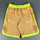 Nike Dri-fit Elite Boys Basketball Shorts Aq9473 Orange neon Yellow Size L New