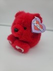 Vintage 1998 Swibco Puffkins Kisses The Romance Stuffed Red Plush Bear Ltd Edit