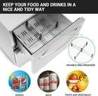 24 Inch Under Counter Refrigerator Stainless Steel Double Drawer Beverage Fridge