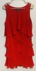 Women s Sleeveless Chiffon Tiered Cocktail Dress   With Barrel Pins On Shoulder