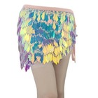 Womens Sequin Shiny Tassel Belly Dance Hip Scarf India Rave Stage Waist Chain 