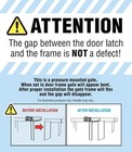 Extra Tall Walk Thru Safety Gate Baby Indoor Security Dog Pet Door Gates Fence