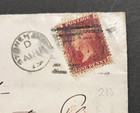 Qv Gb 1879 1d Penny Red Plate 213 Stonehaven Scottish Duplex 309 Cover To London