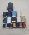 Vintage Wooden Sewing Partial Thread Spools  Various Sizes   Brands - Lot