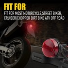 Universal Motorcycle Red Led Running Drl Rear Brake Stop Tail Light For Utv Atv