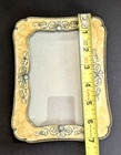Vintage Style Metal Enamel Picture Frame Gold Tone Clear Rhinestone 7 1 4inx5 5 