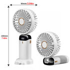 Handheld Folding Desk Fan Cooling Usb Charging Led Display Portable White