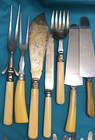 65 Pc Antique To Vintage 5  To 13  Bakelite Handle Mix Flatware Serving