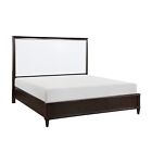 4 Pc White And Cherry King Bed Nightstand Dresser Mirror Bedroom Furniture Set