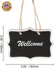 14 Pieces Mini Chalkboards Signs Hanging Blackboard Rectangle Message Board Doub